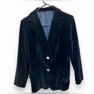 Vintage Velvet DARK NAVY/BLACK blazer no tags